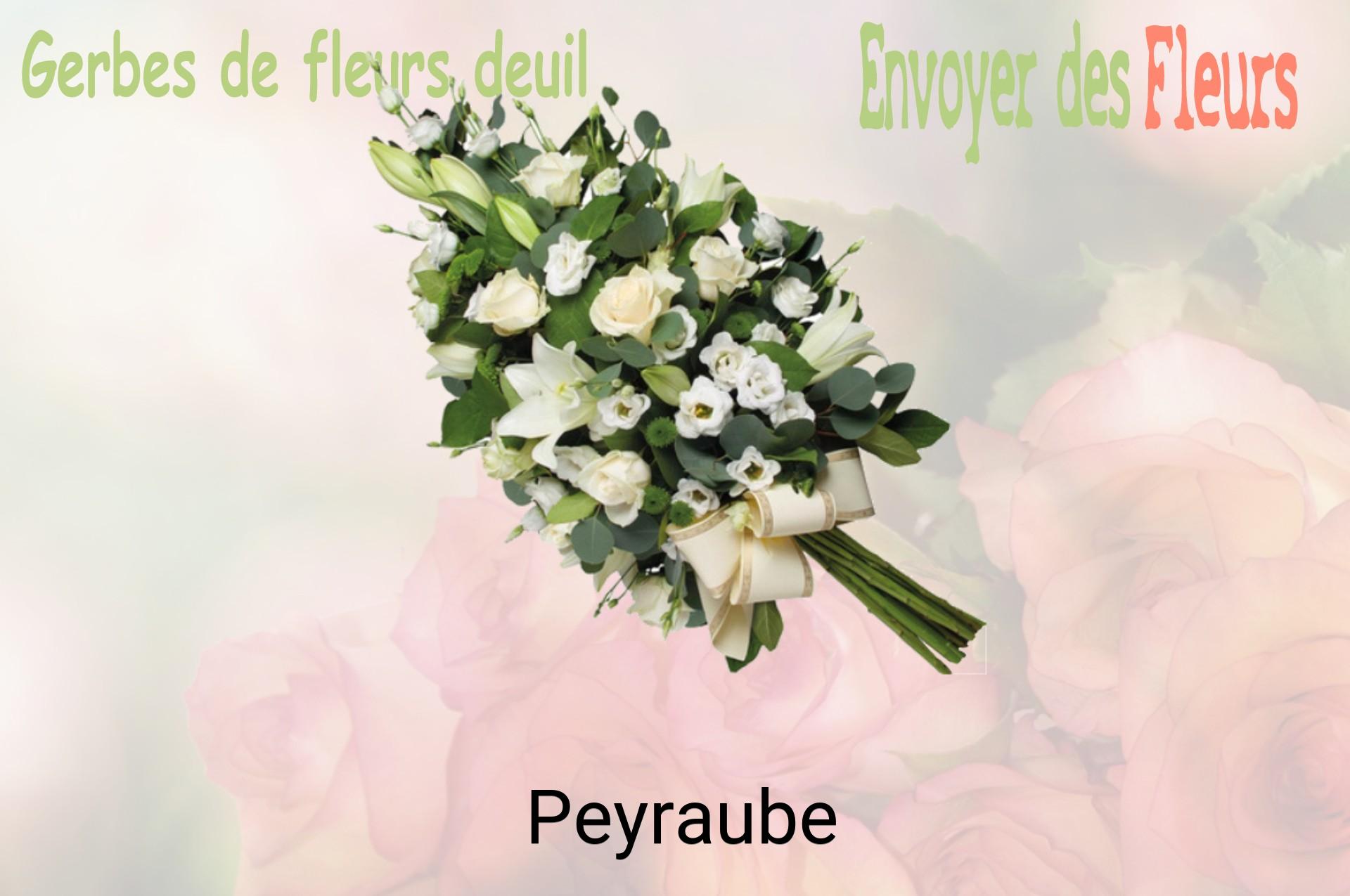Gerbe de fleurs de deuil livrée à Peyraube